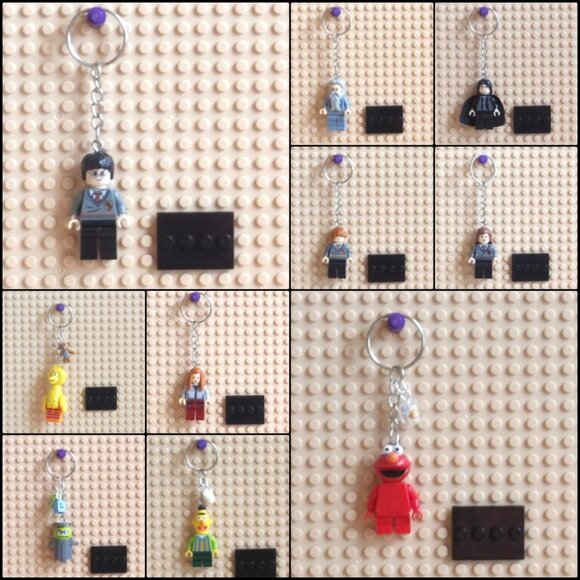 MINIFIGURE KEYCHAIN-Star Wars-Harry Potter-Sesame Street-Wonder Women Stand Gift - Picture 12 of 13